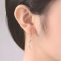 KEETEEN Double Curved Sterling Silver Threader Earrings Tassel Drop Dangle Earrings Gift for Girls Womens