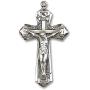 Heartland Mens Sterling Silver Textured Crucifix Pendant USA Made