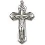 Heartland Mens Sterling Silver Textured Crucifix Pendant USA Made
