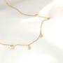 Tiny Heart Star Moon Cross Infinity Love Pendant Necklace for Women Girls Kids 925 Sterling Silver 14K Gold Plated Simple Mini Cute Petite Choker Tassel Chain Multiple Jewelry Set (Gold Coin Choker)