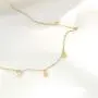 Tiny Heart Star Moon Cross Infinity Love Pendant Necklace for Women Girls Kids 925 Sterling Silver 14K Gold Plated Simple Mini Cute Petite Choker Tassel Chain Multiple Jewelry Set (Gold Coin Choker)