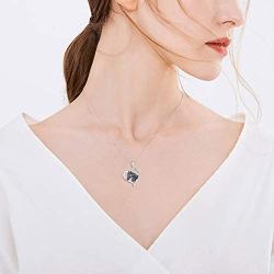 YL Horse Nckelace 925 Sterling Silver Animals Pendant Heart Jewelry for Women