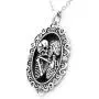 Controse Womens Silver-Toned Stainless Steel - The Eternal Lovers Skull Cameo Necklace (17'' - 19'' adjustable chain) Controse Womens Silver-Toned Stainless Steel - The Eternal Lovers Skull Cameo Necklace (17'' - 19'' adjustable chain)