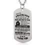 FAYERXL Hand Stamped Dog Tag-You are Braver Than You Believe-Pendant Necklace Inspirational Gifts for Son Daughter…