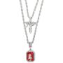 Angel Ruby Necklace Diamond Hiphop Pendant Rope Rocker Jewelry Gift for Men with 24’&28’Chain