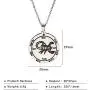 VASSAGO Stainless Steel Key of Solomon Seal Fifth Pentacle of Mars Pendant Necklace Talisman Engraved Round Charm Amulet Necklaces Jewelry for Men Women Teens VASSAGO Stainless Steel Key of Solomon Seal Fifth Pentacle of Mars Pendant Necklace Talisman Engraved Round Charm Amulet Necklaces Jewelry for Men Women Teens