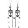 Szxc Womens Jointed Skeleton Dangle Long Earrings - 3-1/2 Inch - Ultra Light - Lead & Nickle Free - Halloween Costume Accessories