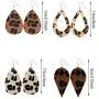 20 Pieces Faux Leather Earrings Leopard Print Earrings Teardrop Dangle Earrings (Solid Hollow Teardrop Style) 20 Pieces Faux Leather Earrings Leopard Print Earrings Teardrop Dangle Earrings (Solid Hollow Teardrop Style)