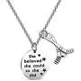 FUSTMW Hockey Charm Necklace She Believed She Could So She Did Ice Hockey Players Inspirational Gift Hockey Jewelry Gifts for Her FUSTMW Hockey Charm Necklace She Believed She Could So She Did Ice Hockey Players Inspirational Gift Hockey Jewelry Gifts for Her