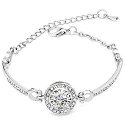 BOSYYSTRT Women Fashion Retro Rhinestone Flower Hollow Out Bracelet Bangle Bracelets