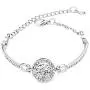 BOSYYSTRT Women Fashion Retro Rhinestone Flower Hollow Out Bracelet Bangle Bracelets