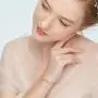 ANBALA Love Knot Bangle Bracelet Bridesmaid Gifts Bracelets, Tie The Knot Cuff Bangle Stretch Bracelet for Bridesmaid, Rose Gold Tone, Set of 3 4 5 6 7 8