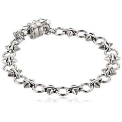Spear and Circle Chain Magnetic Bracelet, RS, V20EBSP05RS
