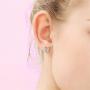 Puadun 925 Silver Mouse Shape Stud Earrings with Sparkling Cubic Zirconia Hypoallergenic Cute Stud Earring for Women Girls Birthday Gifts(Free Jewelry Box)
