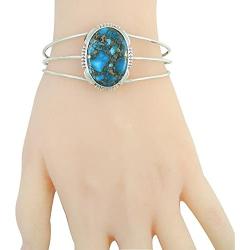 Turquoise Bracelet Sterling Silver 925 Genuine Turquoise