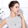EUDORA Harmony Ball Necklace Vintage Heart Chime Bola Pendant 30'' & 45'' Rope for Pregnancy Women Silver Plated Copper