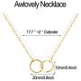 Your Always Charm Mothers Day Necklace Mother Daughter Necklace for 2 Interlocking Circles Necklace for Mother & Daughter Mothers Day Jewelry Gifts Birthday Gift