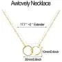 Your Always Charm Mothers Day Necklace Mother Daughter Necklace for 2 Interlocking Circles Necklace for Mother & Daughter Mothers Day Jewelry Gifts Birthday Gift
