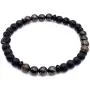 Mens Warrior Stone Lava Stretch Bead Bracelet Handcrafted in USA - Brown / Black Mens Warrior Stone Lava Stretch Bead Bracelet Handcrafted in USA - Brown / Black