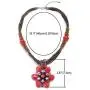 COOLSTEELANDBEYOND Large Statement Flower Necklace Multi-Strand Collar Red Blue Gem Stone Dangle Pendant, Party COOLSTEELANDBEYOND Large Statement Flower Necklace Multi-Strand Collar Red Blue Gem Stone Dangle Pendant, Party