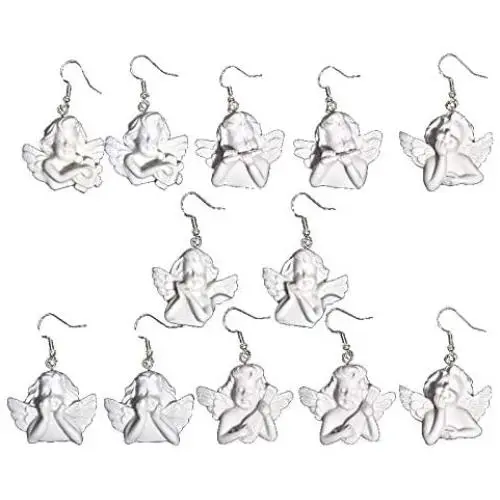 6 Pairs Cute Cupid Angel Dangle Earring Vintage Angel Drop Earrings Punk Jewelry for Cool Women Girl Friendship Gifts 6 Pairs Cute Cupid Angel Dangle Earring Vintage Angel Drop Earrings Punk Jewelry for Cool Women Girl Friendship Gifts