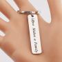KUIYAI Adoption Keychain Love Makes A Family Keyring Step Parent Keychain Father Mother Child Gift