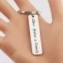 KUIYAI Adoption Keychain Love Makes A Family Keyring Step Parent Keychain Father Mother Child Gift