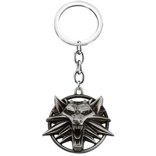 SEIRAA Wolf Keychain The Wolf Fans Gifts Wolf Head Medallion Pendant