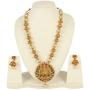MUCH-MORE Gold Tone Pearl Temple Jewelry Polki Necklace Set Indian Traditional Jewelry (PN-2394)