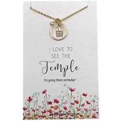 Temple Necklace gold, Temple Jewelry, I Love to See the Temple with 16''-18'' chain