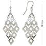 LeCalla Sterling Silver Jewelry Diamond Shape Drop Earrings for Women
