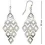 LeCalla Sterling Silver Jewelry Diamond Shape Drop Earrings for Women LeCalla Sterling Silver Jewelry Diamond Shape Drop Earrings for Women