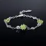 JIANGXIN 925 Sterling Silver Birthstone Chain Link Bracelet for Women Girl Lucky Four leaf clover Gemstone Fine Jewelry Good Luck Shamrock Birthday Gift JIANGXIN 925 Sterling Silver Birthstone Chain Link Bracelet for Women Girl Lucky Four leaf clover Gemstone Fine Jewelry Good Luck Shamrock Birthday Gift