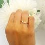 DazzlingRock Collection 10K Gold Ladies Anniversary Wedding Stackable Contour Band Guard Ring