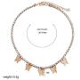 Colorful Statement Big Butterfly Pendant Chunky Chain Choker Necklace Rhinestone Crystal Tennis Chain Tiered Collar Necklace for Women Girl Party Jewelry Gift