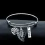 Uloveido Mustard Seed Faith Tree Bangle Bracelet, Stainless Steel, with Glass Charm Bottle Case Y757 Uloveido Mustard Seed Faith Tree Bangle Bracelet, Stainless Steel, with Glass Charm Bottle Case Y757