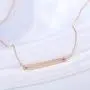 Frodete Romantic Silver Custom Bar Stick Necklace Pendant Clavicle Chain Necklace Women Men Jewelry DIY Gift