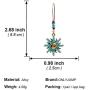 coadipress Vintage Bohemian Earrings for Women Girls Retro Ethnic National Style Water Drop Sunflower Shaped Alloy Long Boho Earrings