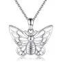 Sterling silver Urn Butterfly Cremation Necklace for Ashes S925 Memorial Pendant Urn Ashes Jewelry Gift for Loss of a Loved One Sterling silver Urn Butterfly Cremation Necklace for Ashes S925 Memorial Pendant Urn Ashes Jewelry Gift for Loss of a Loved One