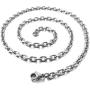 INBLUE Anchor Necklace for Men Women Boys Girls Stainless Steel Pendant Sailor Nautical Navy Anchor Cross Style Jewelry Friends Birthday Gift with 23 Inches Chain