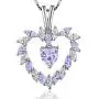 Heart-Necklace for Women, 925 Sterling Silver Love Birthstone-Pendant, Crystal Gemstone Jewelry Gift Heart-Necklace for Women, 925 Sterling Silver Love Birthstone-Pendant, Crystal Gemstone Jewelry Gift