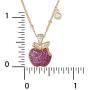 Disney Villains Evil Queen Yellow Gold Plated Sterling Silver Cubic Zirconia Bitten Apple Necklace, Official License