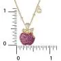 Disney Villains Evil Queen Yellow Gold Plated Sterling Silver Cubic Zirconia Bitten Apple Necklace, Official License