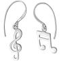 Boma Jewelry Sterling Silver Music Note & Treble Clef Earrings
