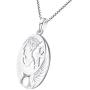 JO WISDOM Nefertiti Necklace,925 Sterling Silver Egypt Queen Nefertiti Pendant Necklace,Ankh Cross Jewelry for Women