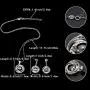 BriLove Women 925 Sterling Silver Dancing CZ Round Spiral Swirl Pendant Necklace Dangle Earrings Set Clear BriLove Women 925 Sterling Silver Dancing CZ Round Spiral Swirl Pendant Necklace Dangle Earrings Set Clear