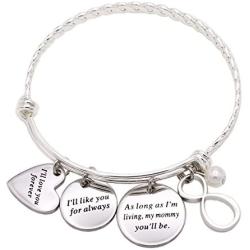 Mothers Day Gifts for Mom from Son Daughter Mom Bracelet Ill Love You Forever Mothers Day Jewelry Gift