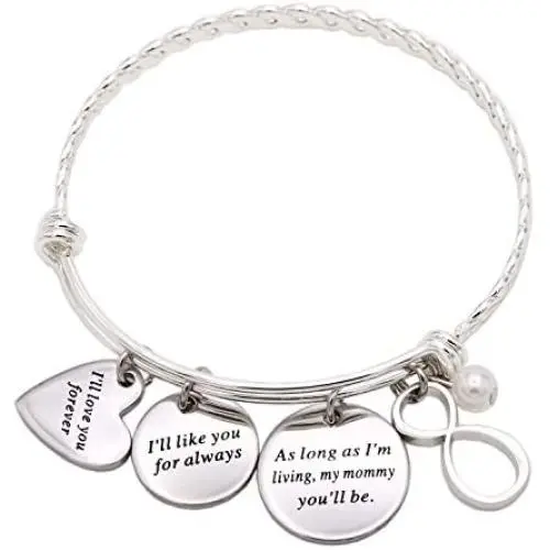 Mothers Day Gifts for Mom from Son Daughter Mom Bracelet Ill Love You Forever Mothers Day Jewelry Gift