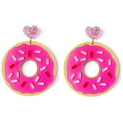 YIZHEN Exaggerate Acrylic Donut Ice Cream Dangle Earring For Women Girls