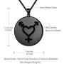 beautlace LGBT Necklace 18K Gold/Silver/Black Gun Plated Round Coin Pendant Love Heart Gay Lesbian Pride Jewelry for Men and Women KP0073